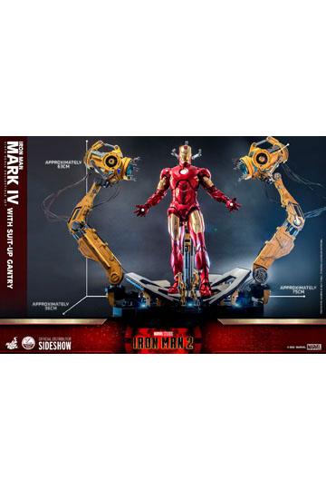 Iron Man 2 Action Figure 1/4 Iron Man Mark IV with Suit-Up Gantry 49 cm