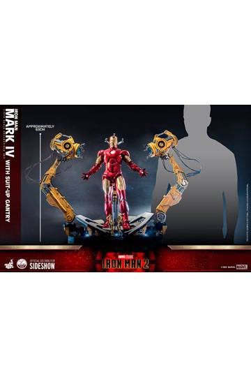 Iron Man 2 Action Figure 1/4 Iron Man Mark IV with Suit-Up Gantry 49 cm