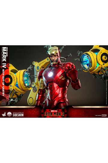 Iron Man 2 Action Figure 1/4 Iron Man Mark IV with Suit-Up Gantry 49 cm