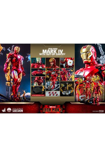 Iron Man 2 Action Figure 1/4 Iron Man Mark IV with Suit-Up Gantry 49 cm