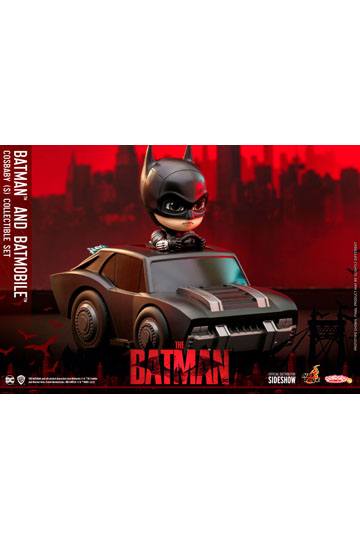 The Batman Cosbaby Mini Figure Set Batman & Batmobile 12 cm