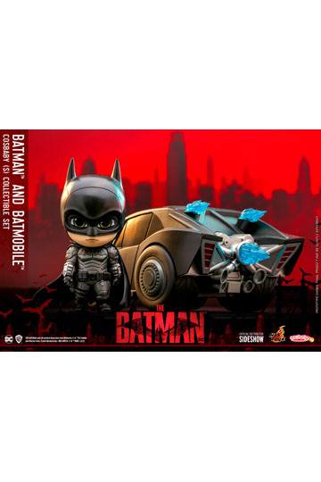 The Batman Cosbaby Mini Figure Set Batman & Batmobile 12 cm