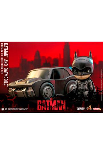 The Batman Cosbaby Mini Figure Set Batman & Batmobile 12 cm