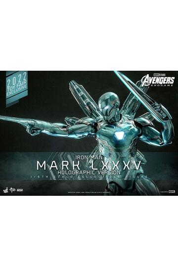 Avengers: Endgame Diecast Action Figure 1/6 Iron Man Mark LXXXV (Holographic Version) 2022 Toy Fair Exclusive 33 cm