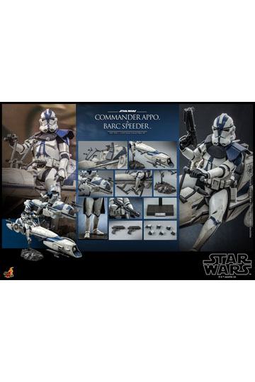 Star Wars The Clone Wars Action Figure 1/6 Commander Appo & BARC Speeder 30 cm