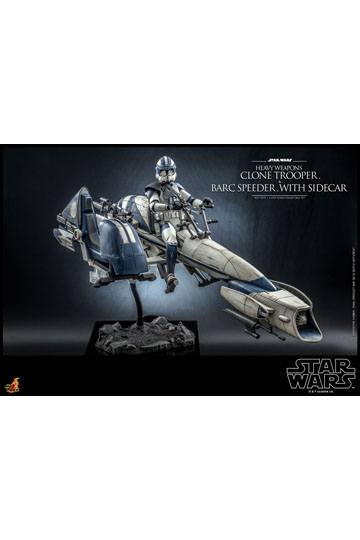 Star Wars The Clone Wars Action Figure 1/6 Heavy Weapons Clone Trooper & BARC Speeder with Sidecar 30 cm