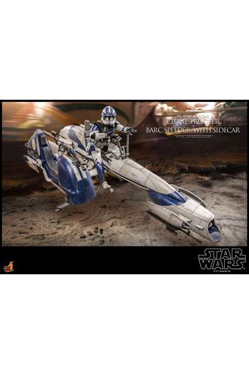 Star Wars The Clone Wars Action Figure 1/6 Heavy Weapons Clone Trooper & BARC Speeder with Sidecar 30 cm