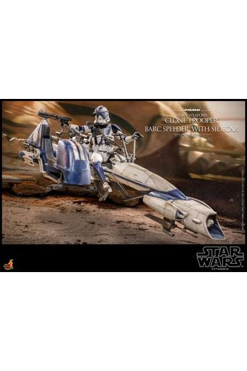 Star Wars The Clone Wars Action Figure 1/6 Heavy Weapons Clone Trooper & BARC Speeder with Sidecar 30 cm