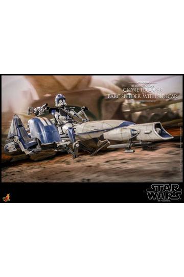 Star Wars The Clone Wars Action Figure 1/6 Heavy Weapons Clone Trooper & BARC Speeder with Sidecar 30 cm