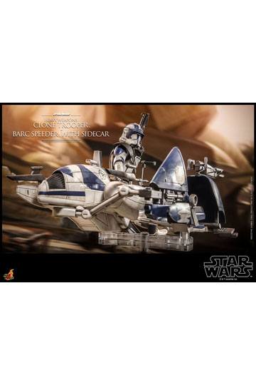 Star Wars The Clone Wars Action Figure 1/6 Heavy Weapons Clone Trooper & BARC Speeder with Sidecar 30 cm