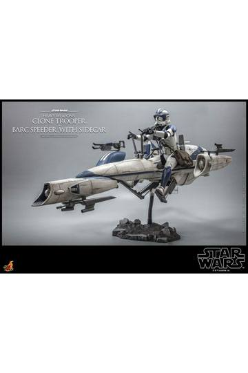 Star Wars The Clone Wars Action Figure 1/6 Heavy Weapons Clone Trooper & BARC Speeder with Sidecar 30 cm