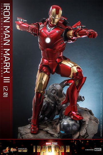Iron Man Movie Masterpiece Series Diecast Action Figure 1/6 Iron Man Mark III (2.0) 32 cm