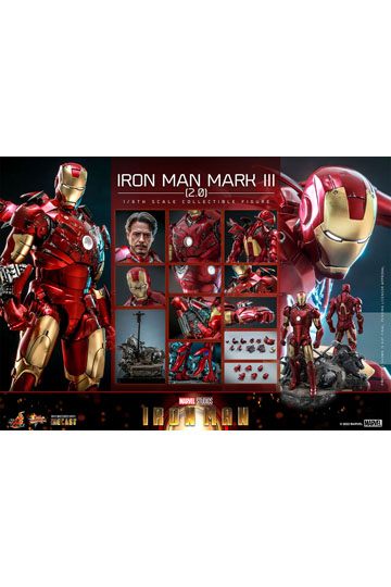 Iron Man Movie Masterpiece Series Diecast Action Figure 1/6 Iron Man Mark III (2.0) 32 cm