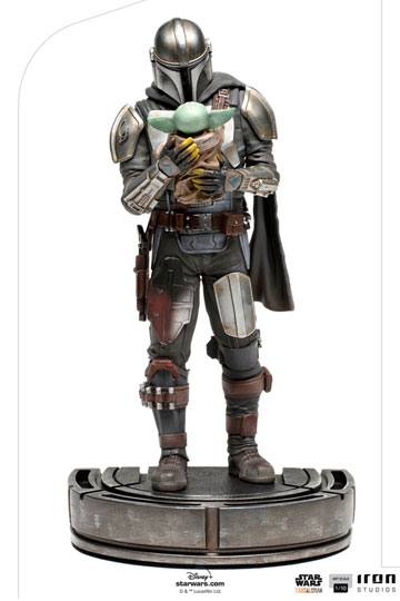 Star Wars The Mandalorian Art Scale Statue 1/10 Mandalorian & Grogu 22 cm