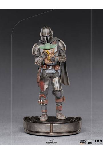 Star Wars The Mandalorian Art Scale Statue 1/10 Mandalorian & Grogu 22 cm