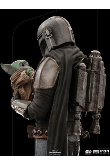 Star Wars The Mandalorian Art Scale Statue 1/10 Mandalorian & Grogu 22 cm