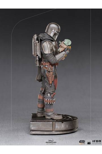 Star Wars The Mandalorian Art Scale Statue 1/10 Mandalorian & Grogu 22 cm