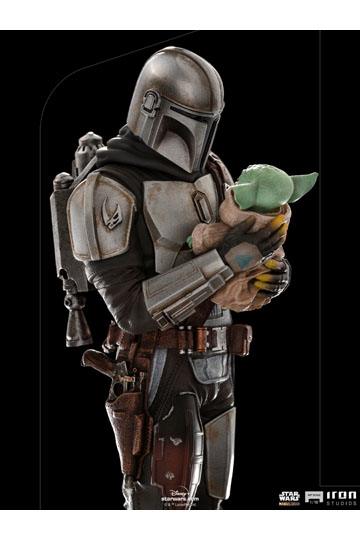 Star Wars The Mandalorian Art Scale Statue 1/10 Mandalorian & Grogu 22 cm