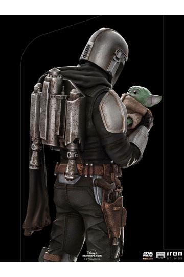 Star Wars The Mandalorian Art Scale Statue 1/10 Mandalorian & Grogu 22 cm