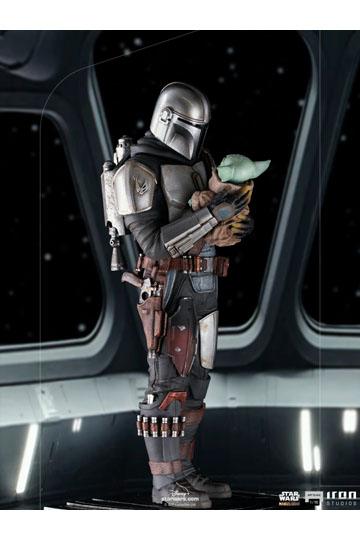 Star Wars The Mandalorian Art Scale Statue 1/10 Mandalorian & Grogu 22 cm