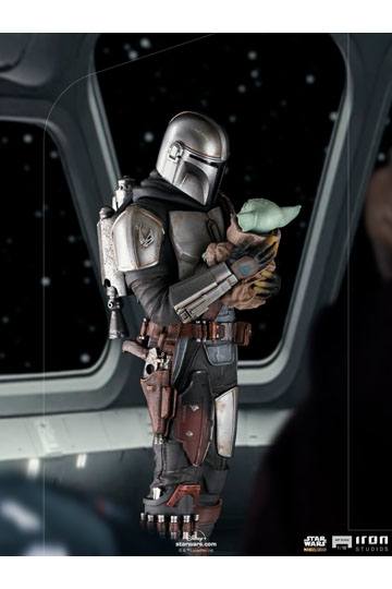 Star Wars The Mandalorian Art Scale Statue 1/10 Mandalorian & Grogu 22 cm