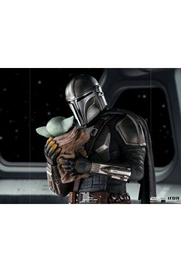 Star Wars The Mandalorian Art Scale Statue 1/10 Mandalorian & Grogu 22 cm