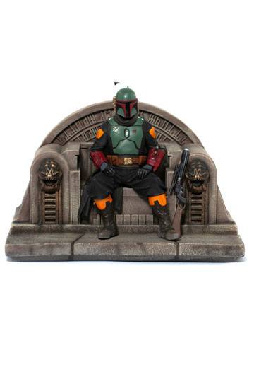 Star Wars The Mandalorian Deluxe Art Scale Statue 1/10 Boba Fett on Throne 18 cm