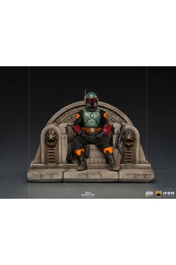 Star Wars The Mandalorian Deluxe Art Scale Statue 1/10 Boba Fett on Throne 18 cm