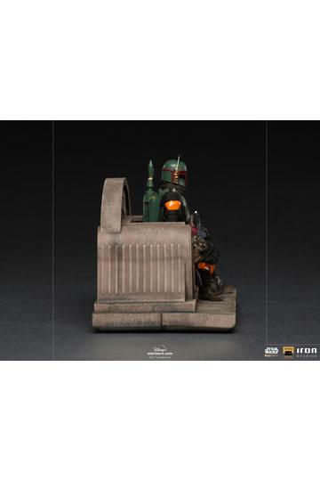 Star Wars The Mandalorian Deluxe Art Scale Statue 1/10 Boba Fett on Throne 18 cm