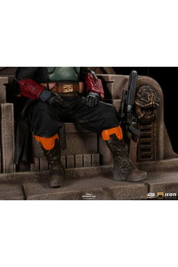 Star Wars The Mandalorian Deluxe Art Scale Statue 1/10 Boba Fett on Throne 18 cm