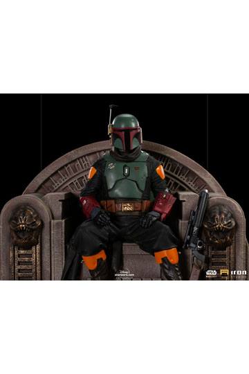 Star Wars The Mandalorian Deluxe Art Scale Statue 1/10 Boba Fett on Throne 18 cm