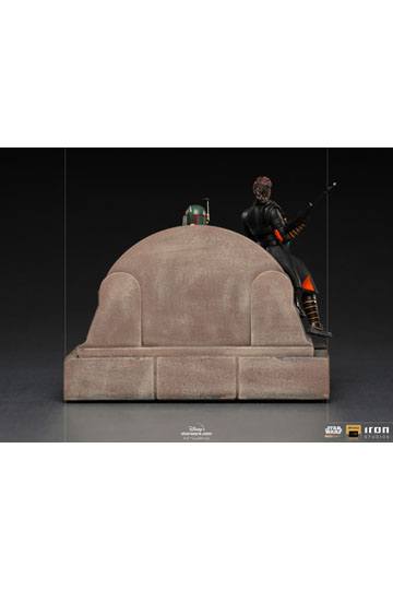 Star Wars The Mandalorian Deluxe Art Scale Statue 1/10 Boba Fett & Fennec on Throne 23 cm