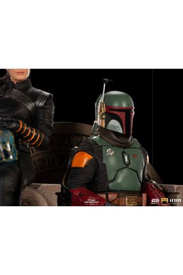 Star Wars The Mandalorian Deluxe Art Scale Statue 1/10 Boba Fett & Fennec on Throne 23 cm