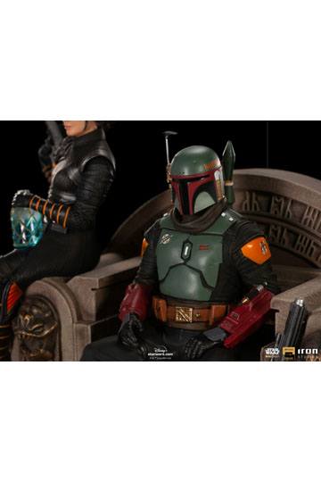 Star Wars The Mandalorian Deluxe Art Scale Statue 1/10 Boba Fett & Fennec on Throne 23 cm