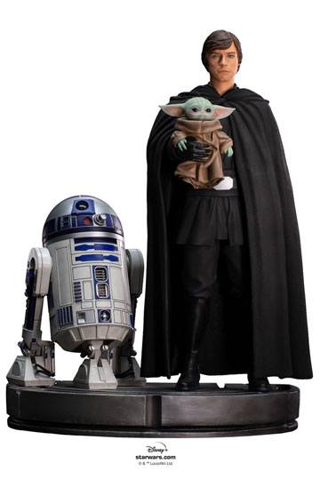 Star Wars The Mandalorian Legacy Replica Statue 1/4 Luke Skywalker, R2-D2 & Grogu 54 cm