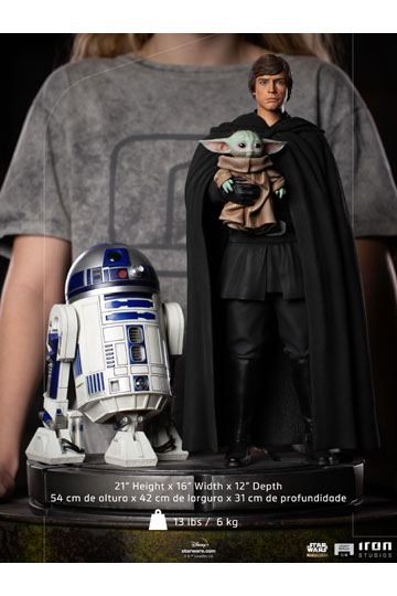 Star Wars The Mandalorian Legacy Replica Statue 1/4 Luke Skywalker, R2-D2 & Grogu 54 cm