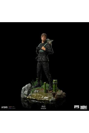 Star Wars Book of Boba Fett Art Scale Statue 1/10 Luke Skywalker & Grogu Training 20 cm