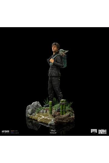 Star Wars Book of Boba Fett Art Scale Statue 1/10 Luke Skywalker & Grogu Training 20 cm