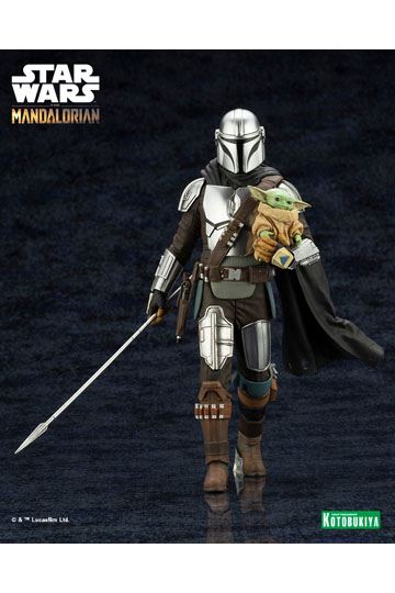 Star Wars The Mandalorian ARTFX Statue 1/10 Mandalorian & Grogu with Beskar Staff 18 cm
