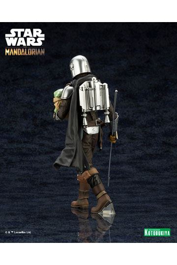 Star Wars The Mandalorian ARTFX Statue 1/10 Mandalorian & Grogu with Beskar Staff 18 cm