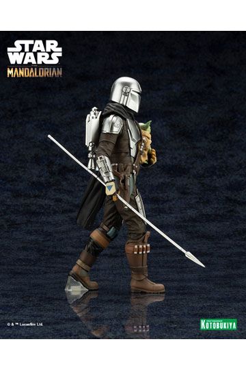 Star Wars The Mandalorian ARTFX Statue 1/10 Mandalorian & Grogu with Beskar Staff 18 cm