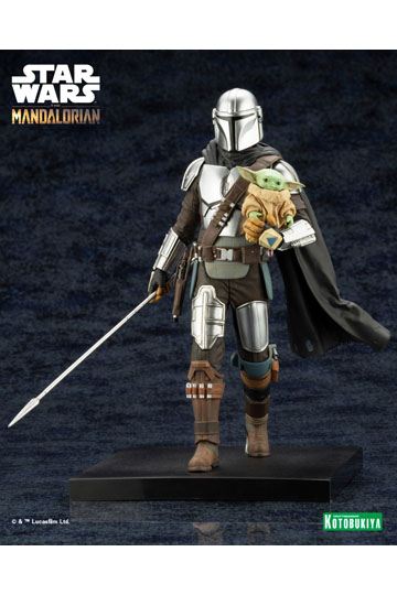 Star Wars The Mandalorian ARTFX Statue 1/10 Mandalorian & Grogu with Beskar Staff 18 cm
