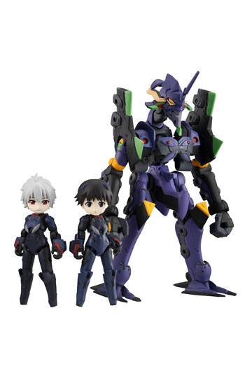 Evangelion Desktop Army Figures Shinji Ikari, Kaworu Nagisa & Evangelion 13 8 - 15 cm