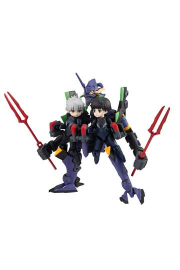Evangelion Desktop Army Figures Shinji Ikari, Kaworu Nagisa & Evangelion 13 8 - 15 cm