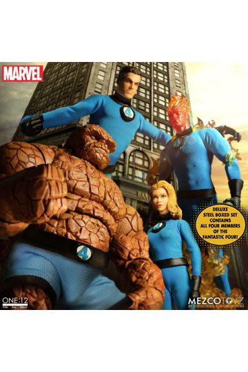 Marvel Action Figures 1/12 Fantastic Four Deluxe Steel Box Set 16 cm