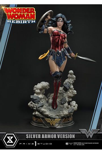 DC Comics Statue 1/3 Wonder Woman Rebirth Silver Armor Version 75 cm