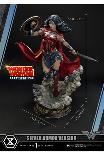 DC Comics Statue 1/3 Wonder Woman Rebirth Silver Armor Version 75 cm