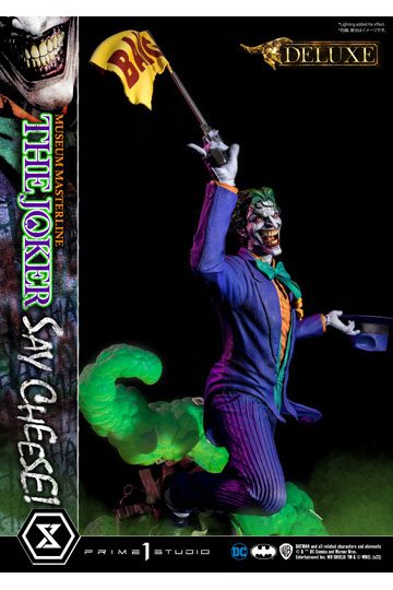 DC Comics Statue 1/3 The Joker Say Cheese Deluxe Bonus Version 99 cm