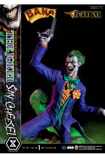 DC Comics Statue 1/3 The Joker Say Cheese Deluxe Bonus Version 99 cm