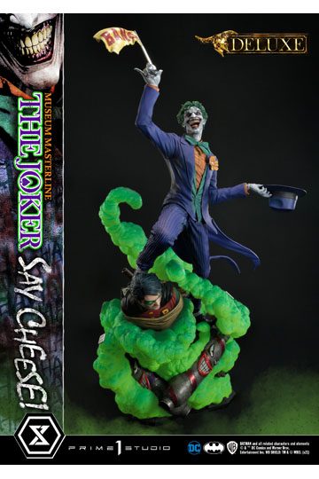 DC Comics Statue 1/3 The Joker Say Cheese Deluxe Bonus Version 99 cm